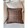 Plaid Tartan Wool & Leather Trim Pillow w/ Goose Feather Insert by Ralph Lauren