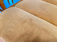 SET of 8 Wool Mohair Cantilever Dining Chairs by Pace (AS IS)