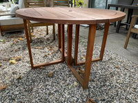 Round Teak Outdoor Dining Table
