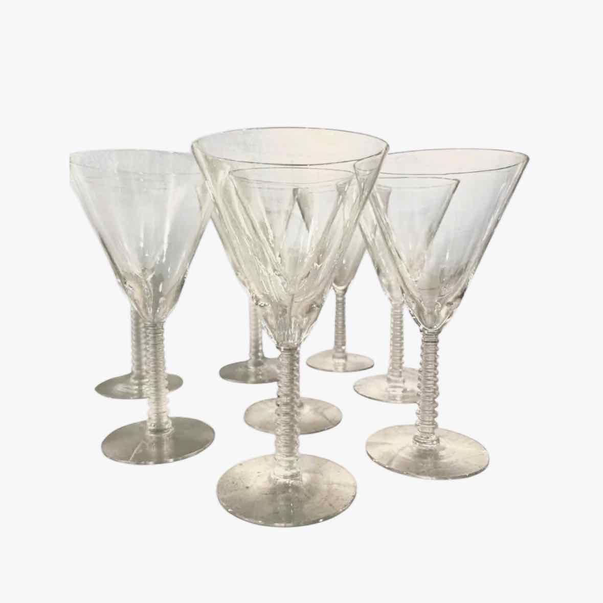 Set of 6 1940's wine glasses
