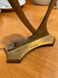 Israeli Brass Double Candle Holder