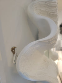 3-ft White Resin Clamshell Mirror