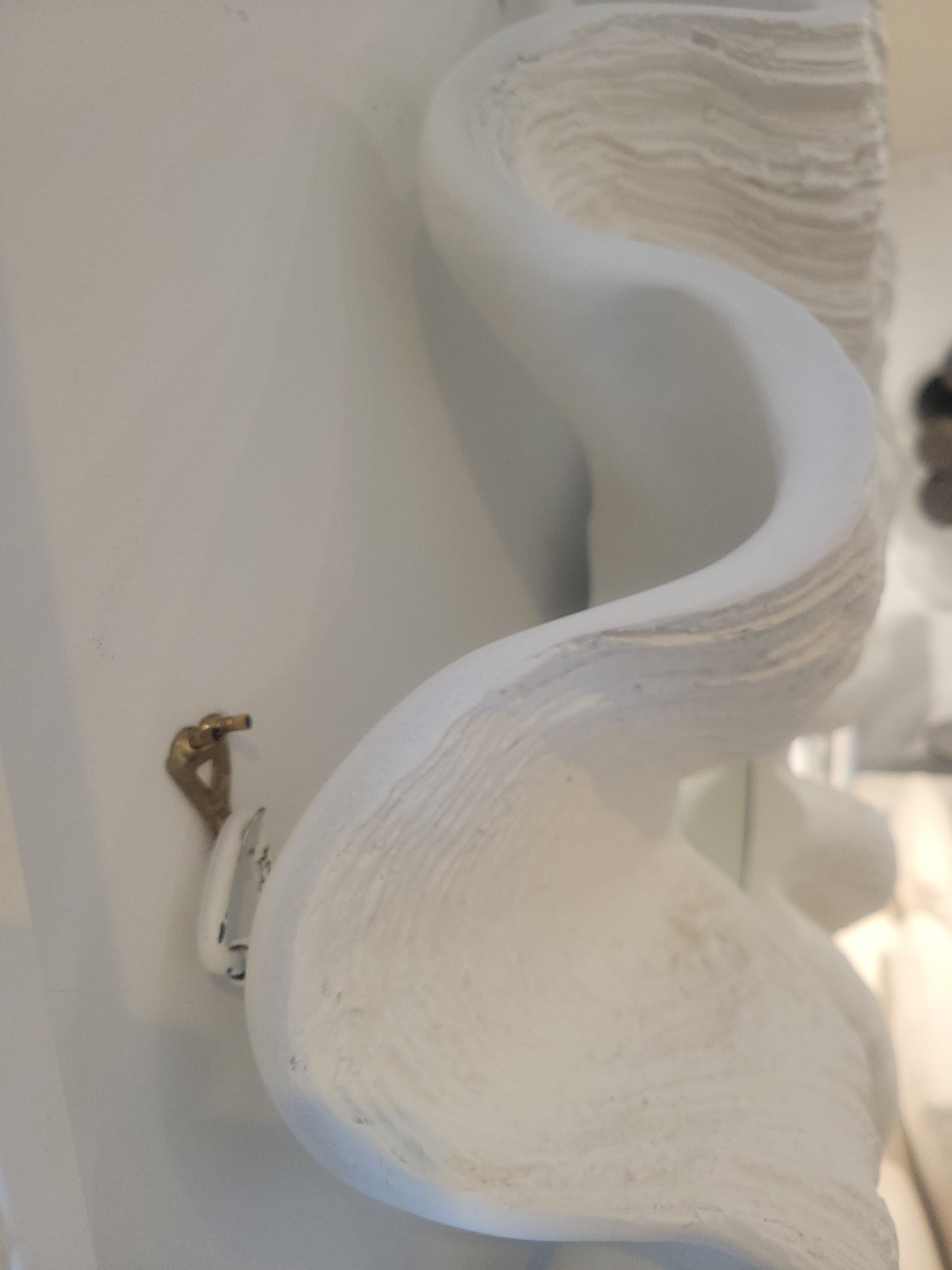 3-ft White Resin Clamshell Mirror