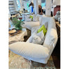 'Standard' White Chenille Modular Chaise Sofa - AS IS