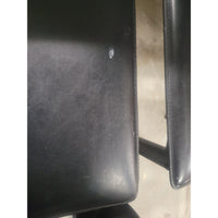 SET of 4 Leather Wrapped Steel Dining Side Chairs by Maria Yee