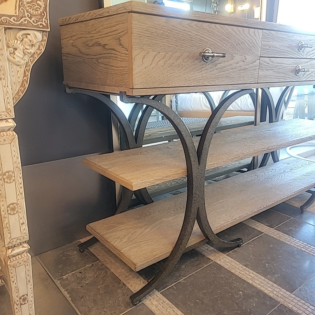 Del Mar Wood & Pewter 4-Drawer Sideboard by Stanley