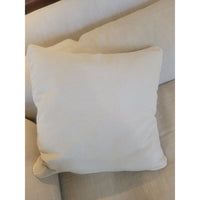 Tan Striped White Square Pillow - colletteconsignment.com