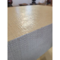 'Conrad' Beige Raffia Double Nightstand Attrib. to Made Goods - AS IS