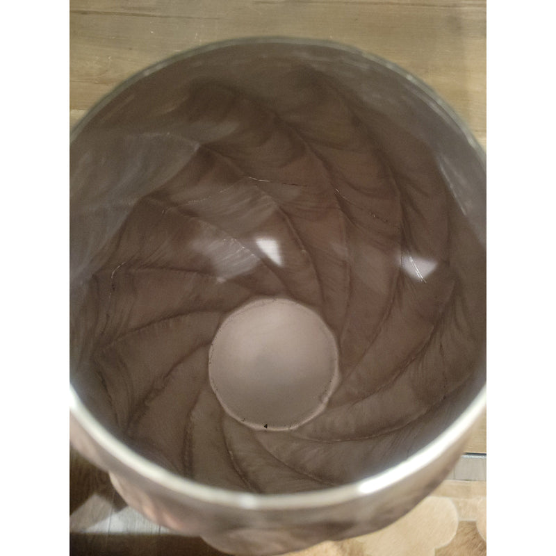 Tall Rose Gold Swirled Ceramic Vase