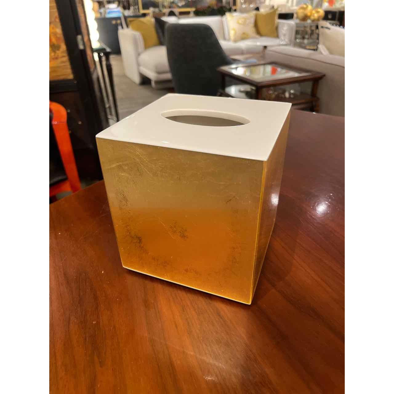 Gold Tissue Box Cover