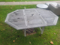 Octagonal Teak Extension Dining Table (AS IS)