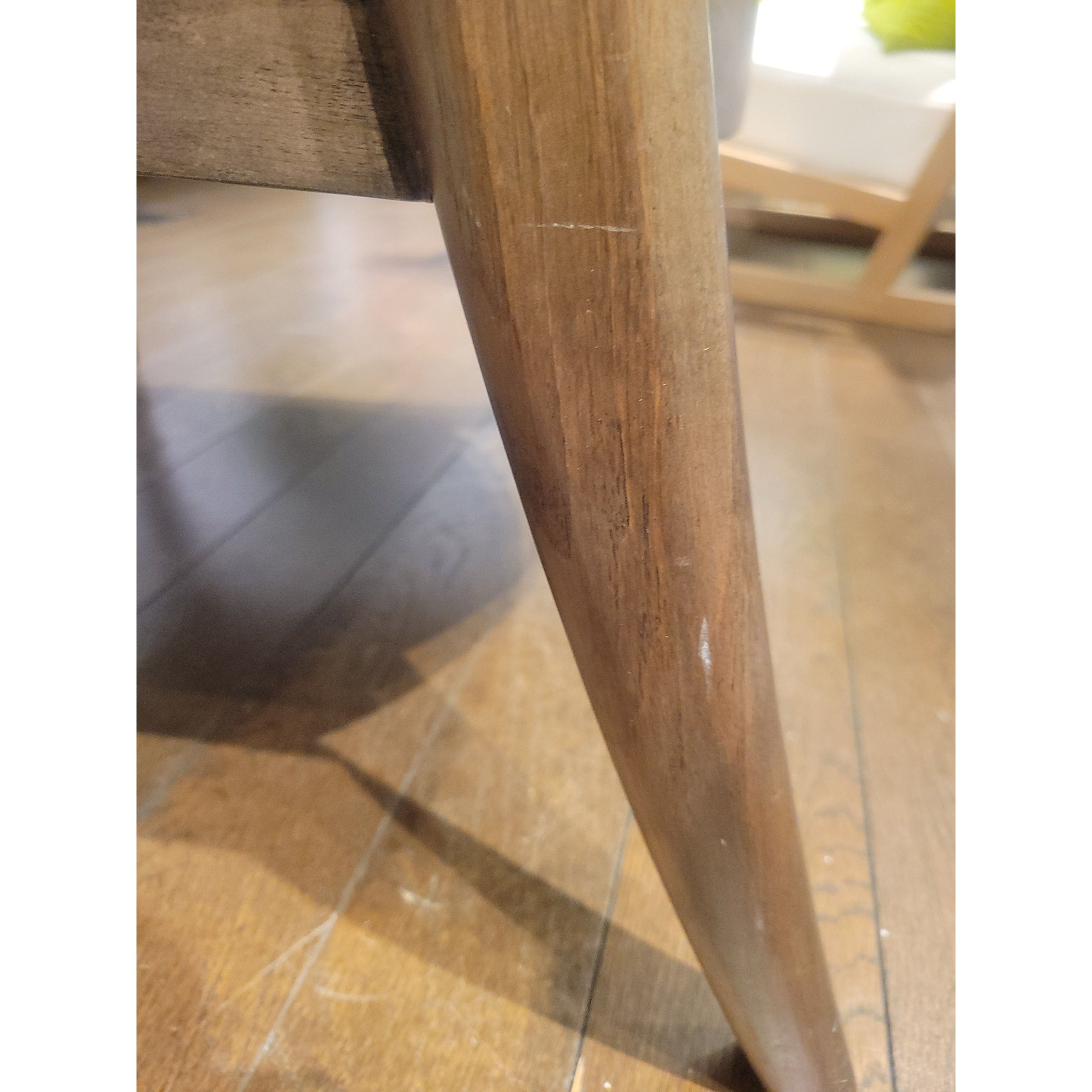 Upholstered Lounge Chair w/ Dark Wood Frame by Maria Yee