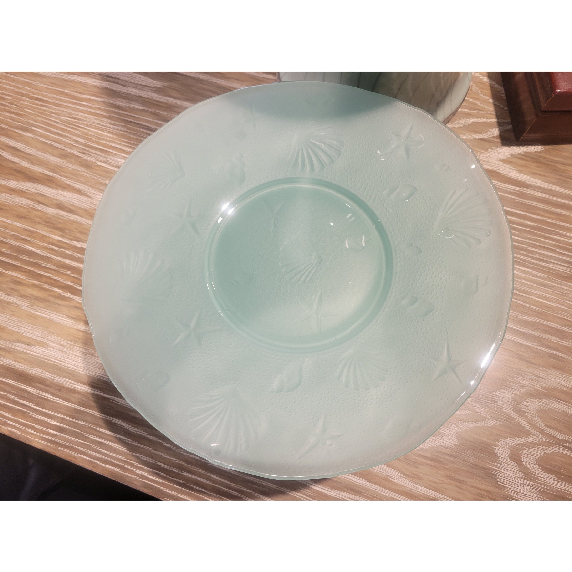 Set of 10 La Mediterranea Beyond the Sea Glass Dinner Plates