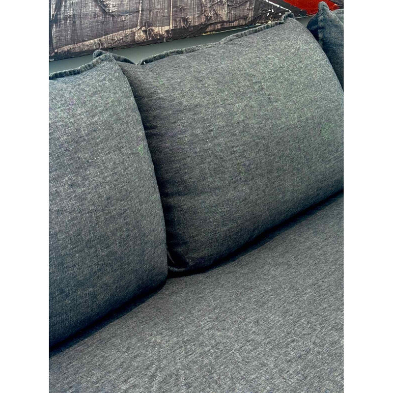 The Dune Chaise Sectional in Performance Stonewashed Linen Chambray 119"Wx65"Dx3