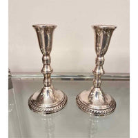 Pair of Weighted Sterling Silver Candlesticks