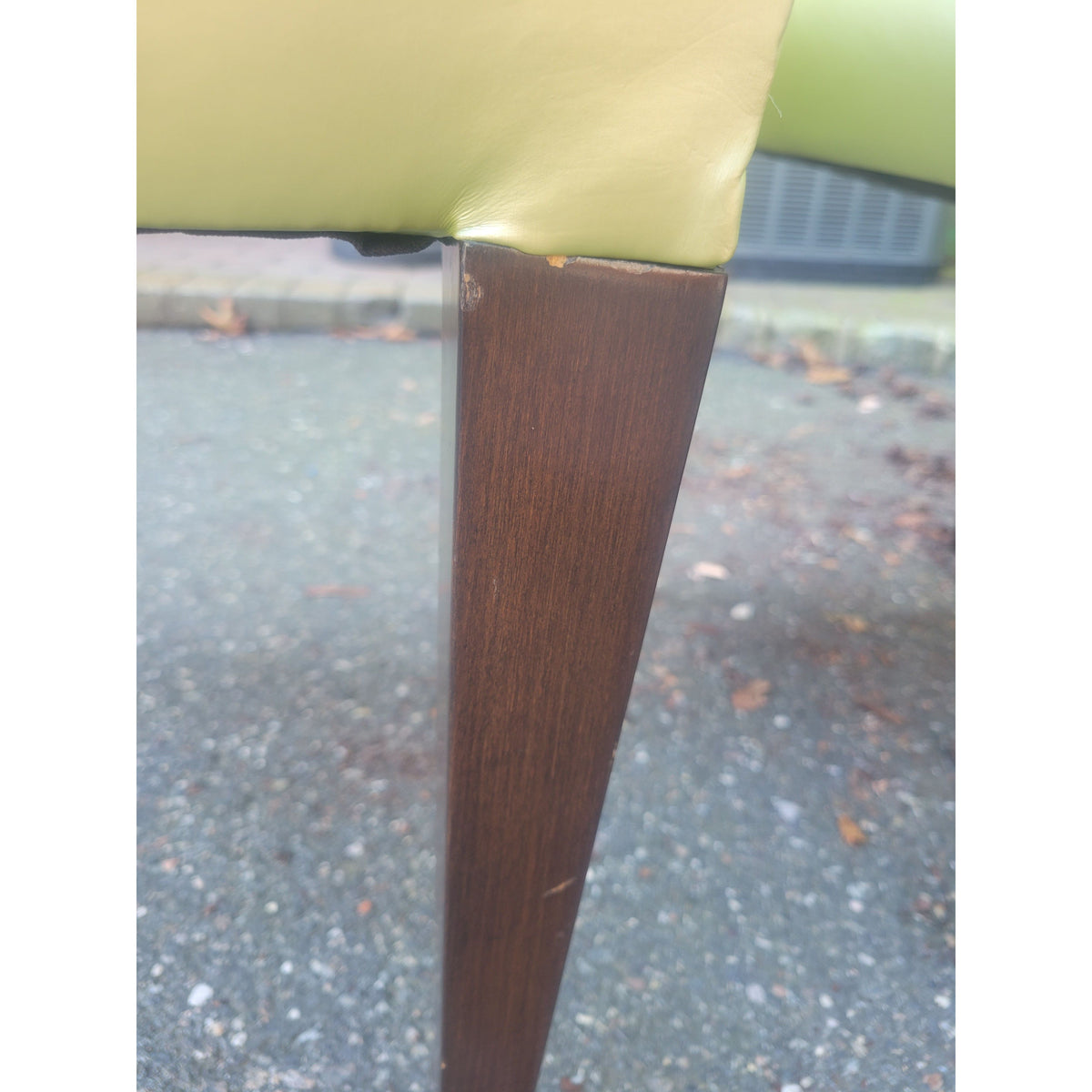 SET of 3 Green Vinyl Side Chairs - AS IS