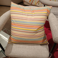 Pair of Cotton Pillows w/ Multicolor Stripe Pattern