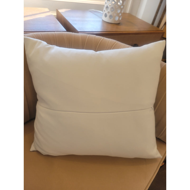 Custom Blue Diamonds on White Square Pillow