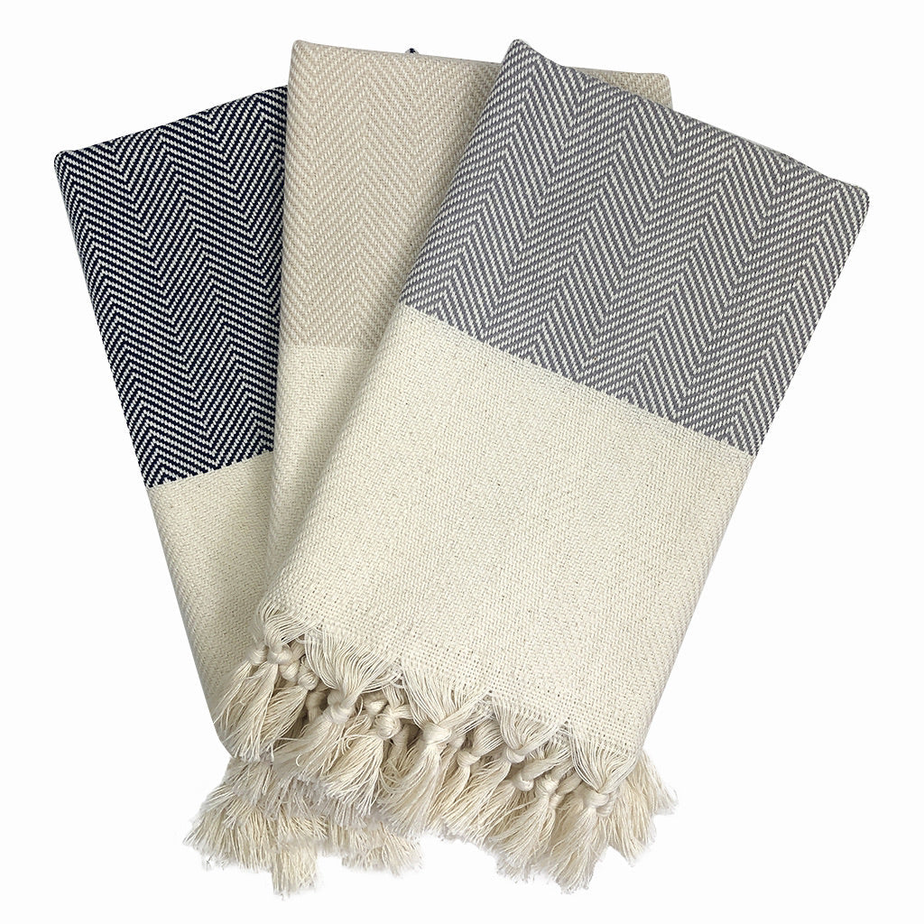 Herringbone Turkish Hand Towel - colletteconsignment.com