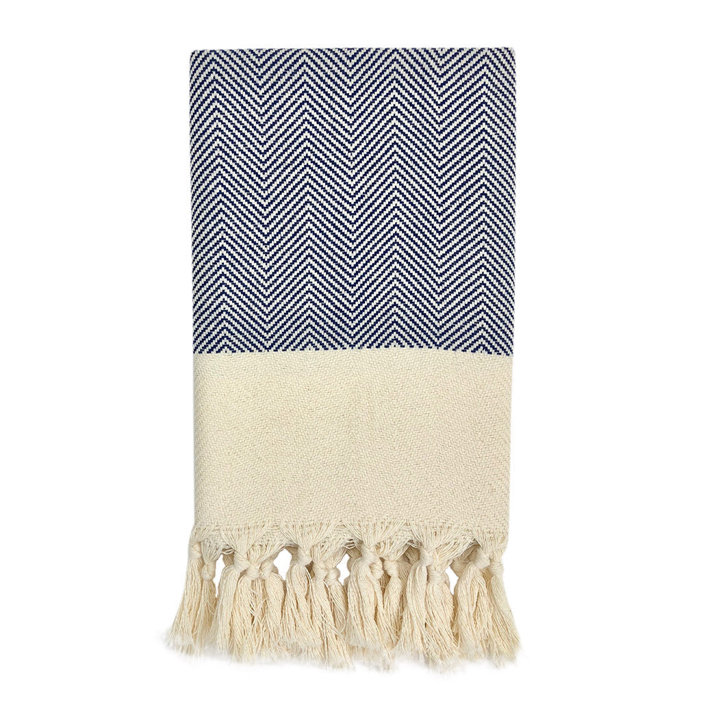 Herringbone Turkish Hand Towel - colletteconsignment.com