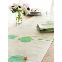 Table Runner: Poppy Pods on Ecru - colletteconsignment.com