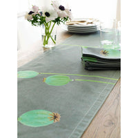Table Runner: Poppy Pods on Grey - colletteconsignment.com