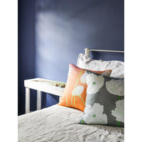 Throw Pillow: Cream Flowers on Orange - colletteconsignment.com