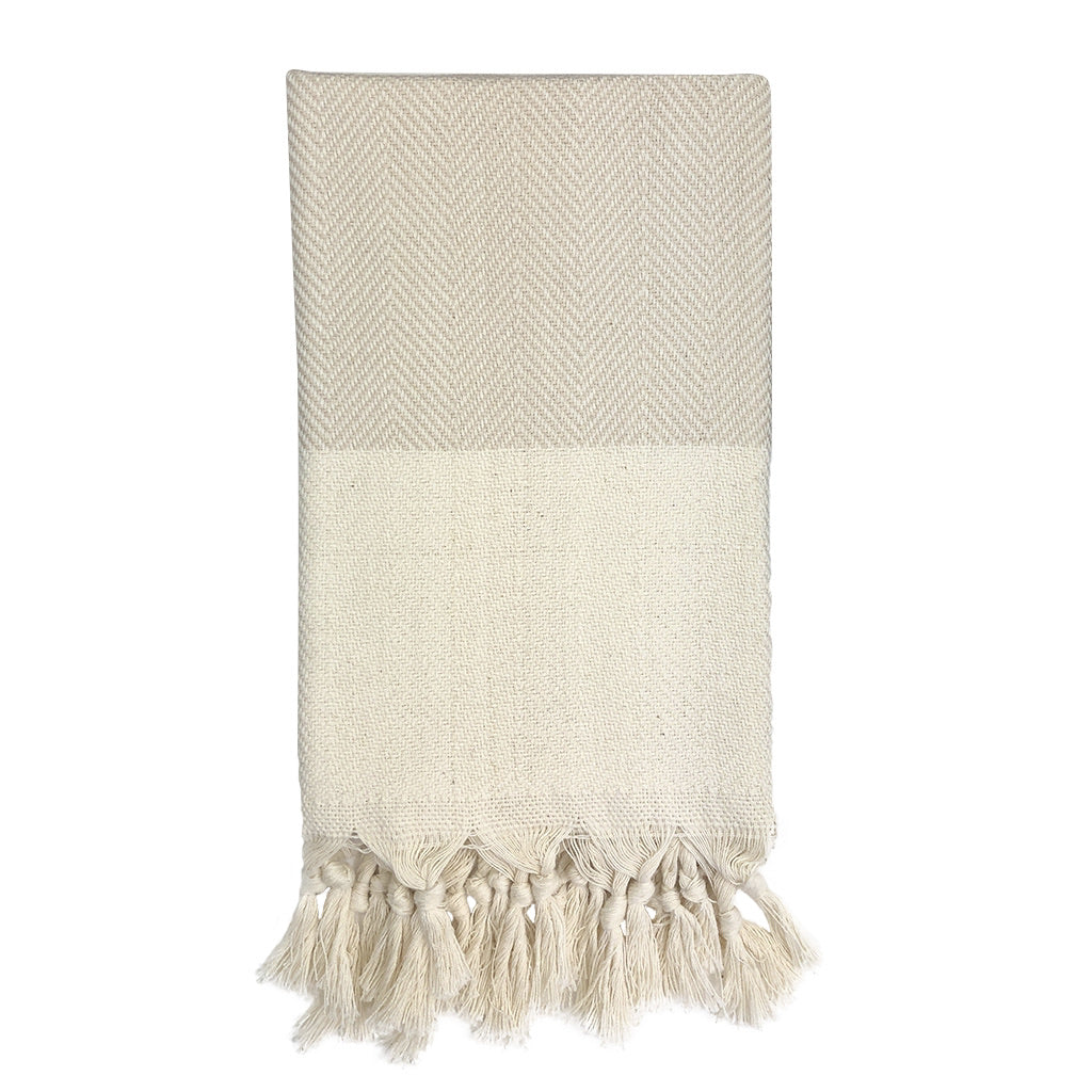 Herringbone Turkish Hand Towel - colletteconsignment.com
