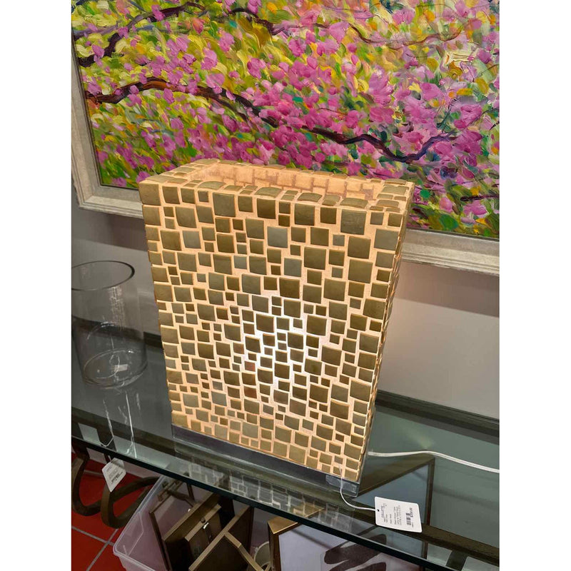 Resin Mosaic Table Lamp w/ Metal Base
