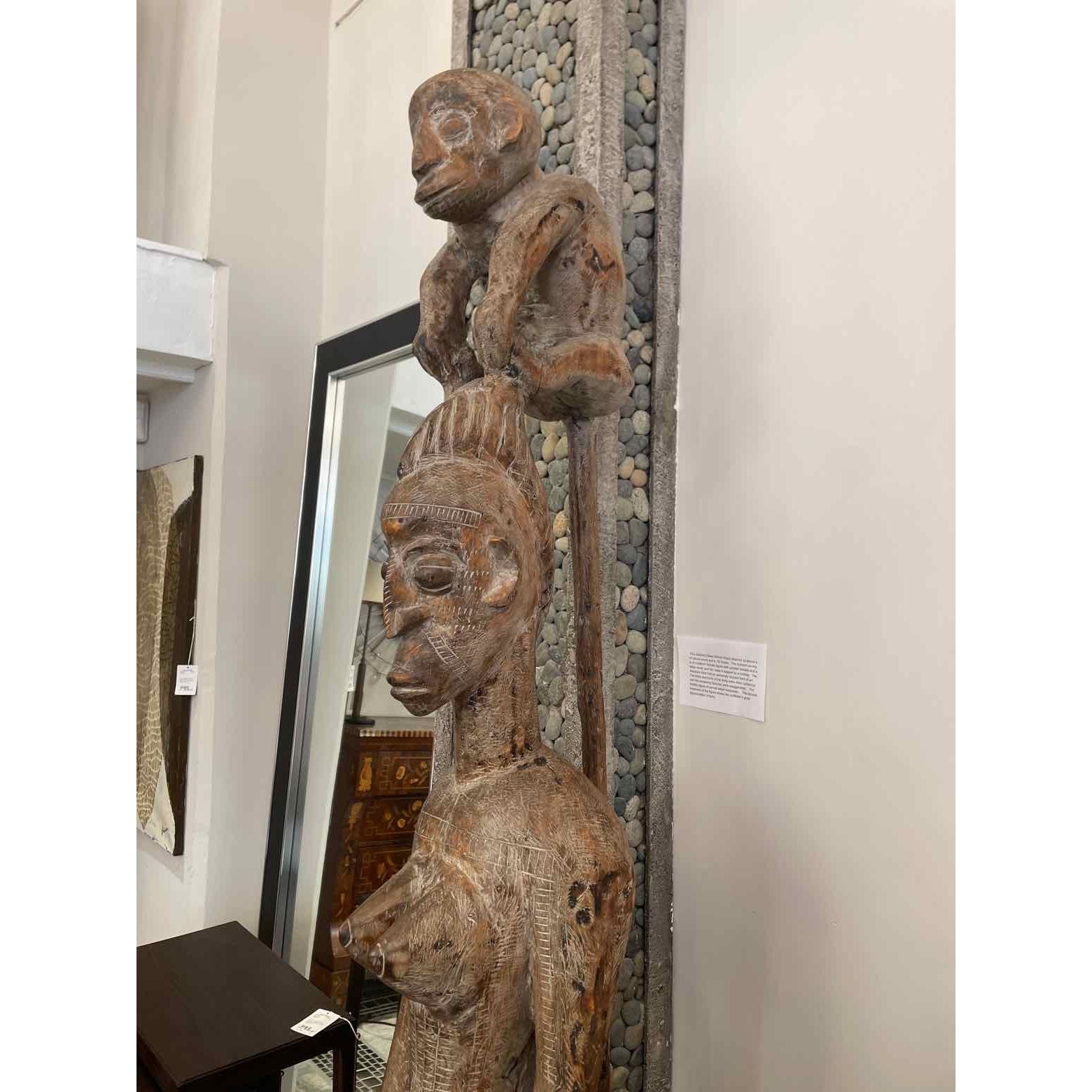 Bambara Abstract West African Tribal Wood Sculpture