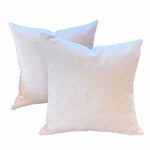 Pair of Cream Corduroy Velvet Pillows