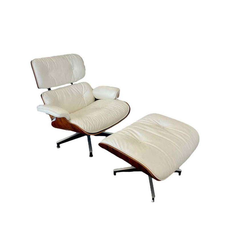 1st generation 1960's Brazilian Rosewood Eames lounge chair and ottoman by Herma