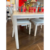 The Bedford Dining Table in Whitewash Finish by Maiden Home 72'Lx40"Wx30"H