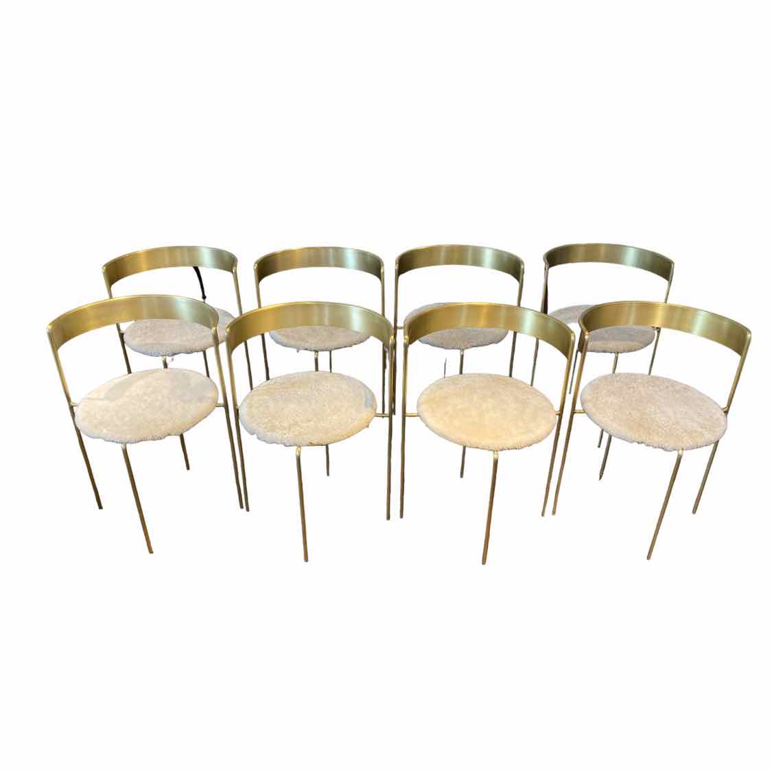 Set of 8 Avoa Chair in Solid Brass by Pedro Paulø Venzon for MATTER MADE w/ Cust