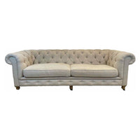 RH Sofa in Oatmeal Linen -  Chesterfield style