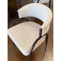 Arteriors Beige Linen Dining Chair w/Metal Frame