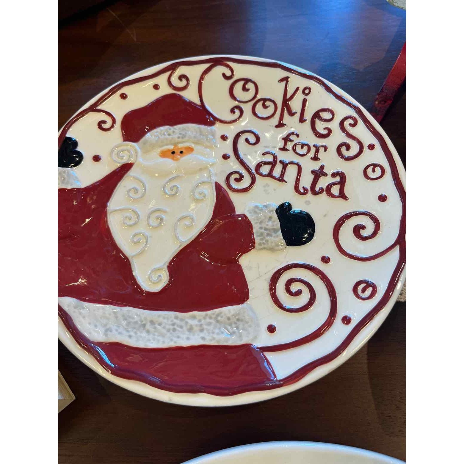 "Cookies for Santa" Plate 8"