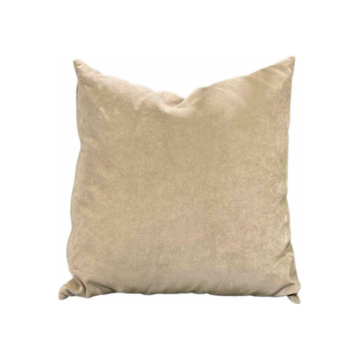 Pair of Beige Velvet Pillows - colletteconsignment.com