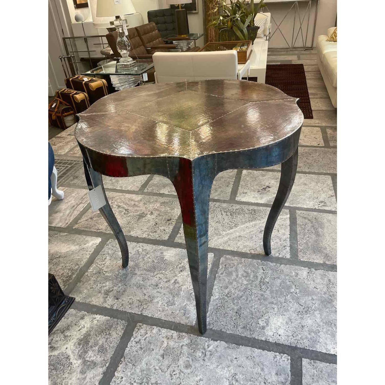 Stephanie Odegard Silver Occasional Table - colletteconsignment.com