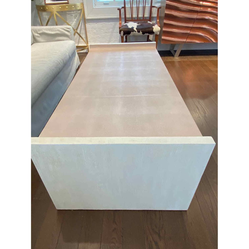 Harper Coffee Table w/ Faux Shagreen Top by Palecek - colletteconsignment.com