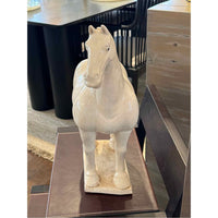 White Ceramic Horse in the Style of Tang Dynasty Pottery