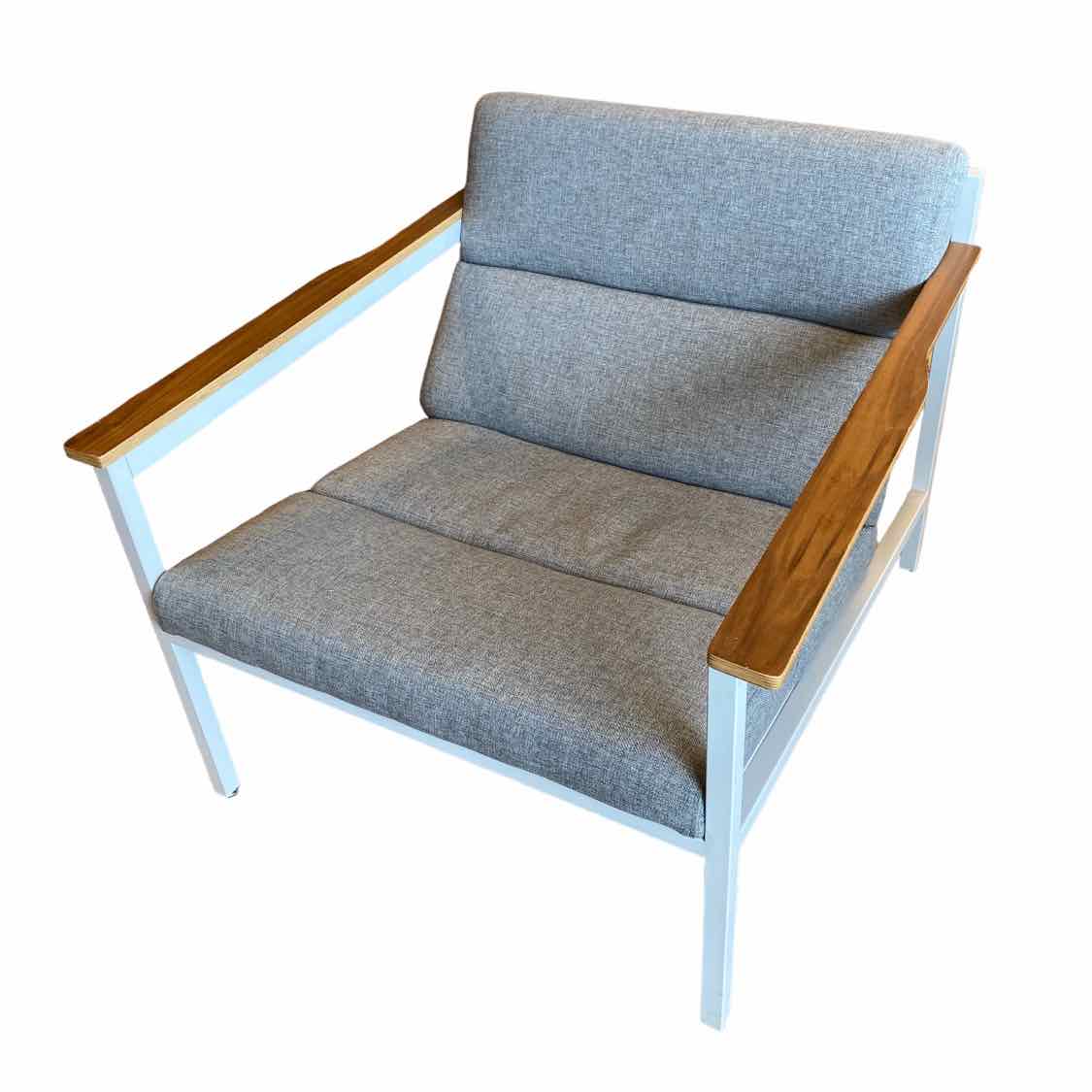 Halifax Chair by Gus Modern in White/Grey - colletteconsignment.com