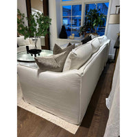 'The Dune'- Slipcover Performance Linen Oyster Chaise Sectional 116"x65"X30"H