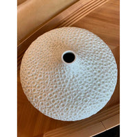 Cream Circle Textured Vase