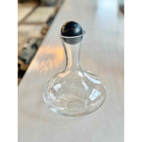 Glass Wine Decanter w/ Black 'M' Ball Stop