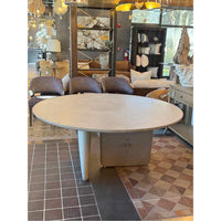 Tobi-Ishi Round Outdoor Dining Table in Grey Cement by B&B Italia