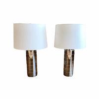 Pair of RL Montgomery Table Lamp in Polished Nickel 29"Hx18"W