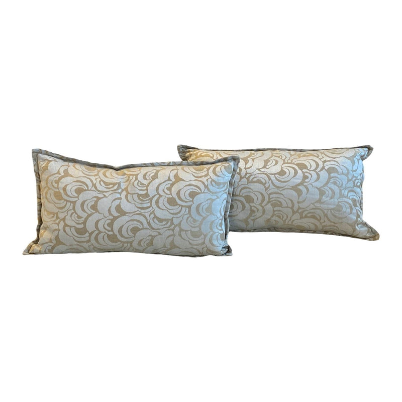Pair Silk Lumbar Pillows - colletteconsignment.com