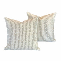 Pair of RH Chenille Pillows 18"x18"