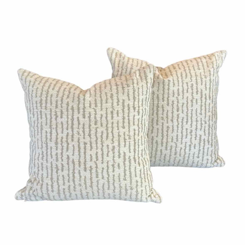 Pair of RH Chenille Pillows 18"x18"